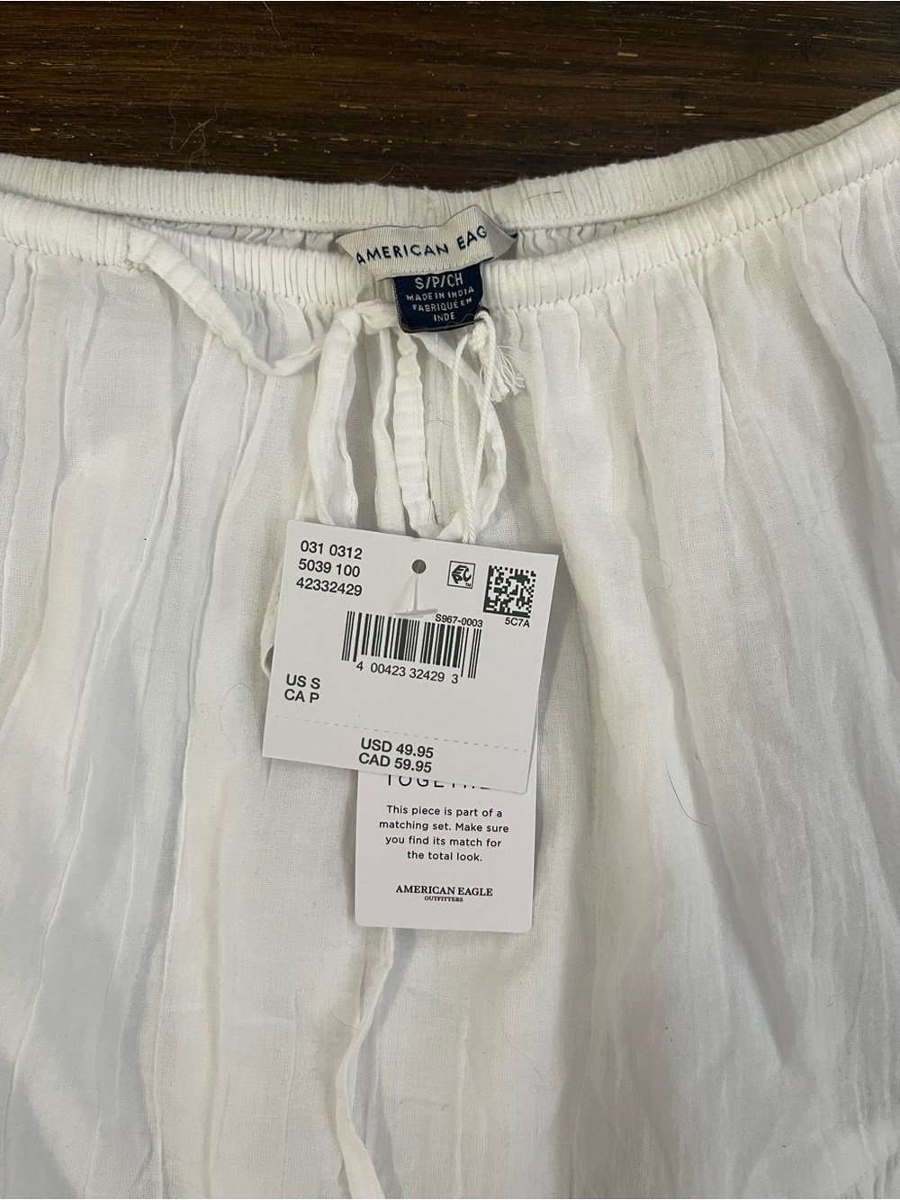 American Eagle Outfitters White Eyelet Ruffle Mini Skirt - Picture 2 of 2